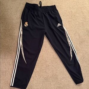 Authentic Adidas Mens Navy Real Madrid Track Pants Size Large